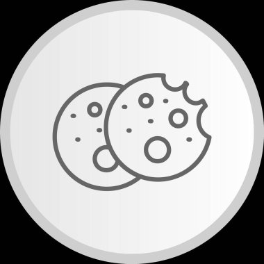 Kurabiye Çizgisi Çemberi Gri Simge