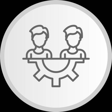 Takım Çalışması Çemberi Gri Simge