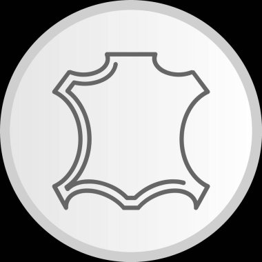 Deri Çizgi Çemberi Gri Simgesi