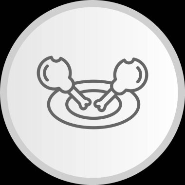 Tavuk Hattı Çemberi Gri Simgesi