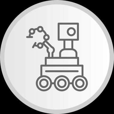 Oda Gezgini Hat Çemberi Gri Simge