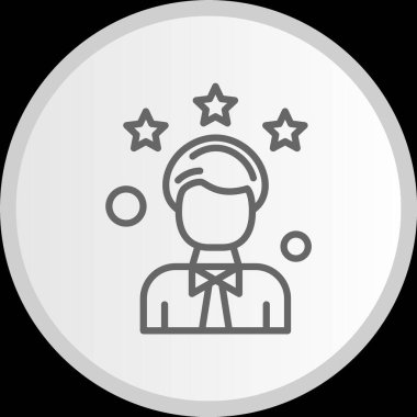 Tecrübe Vektör Çizgisi Çemberi Gri Simgesi