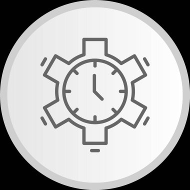 Zaman Çizgisi Çemberi Gri Simgesi