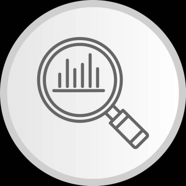Analiz Çizgisi Çemberi Gri Simgesi