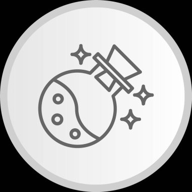 İksir Çizgisi Çemberi Gri Simge