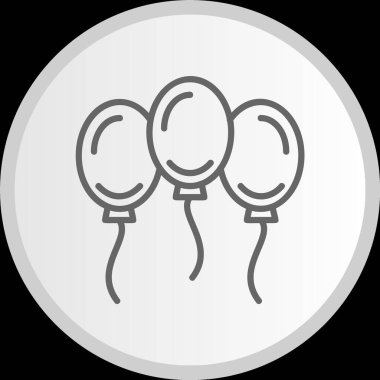 Balonlar Çember Gri Simge