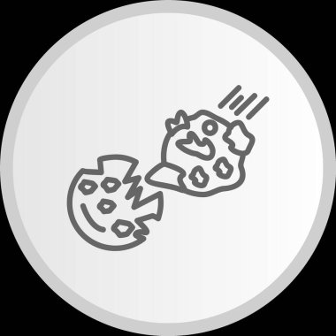 Kırık Hat Çemberi Gri Simgesi