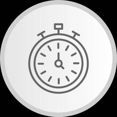 Stopwatch Çizgisi Çemberi Gri Simge