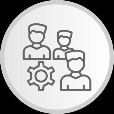 Takım Çizgisi Çemberi Gri Simgesi