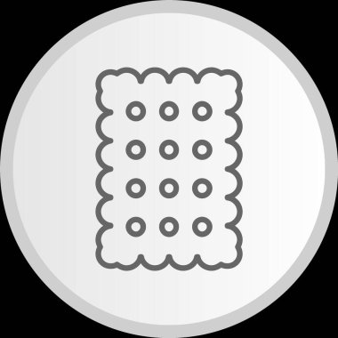 Bisküvi Çizgisi Çemberi Gri Simge