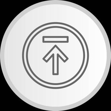 Ok Çizgisi Çemberi Gri Simgesini Yükle