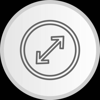 Ok Çizgisi Çemberi Gri Simgesini Büyüt