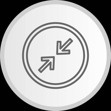 Ok Çizgisi Çemberi Gri Simgesini Büyüt