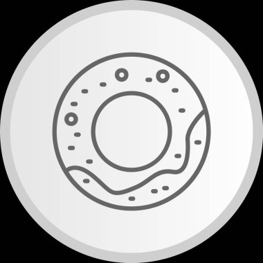 Donut Hattı Çemberi Gri Simgesi