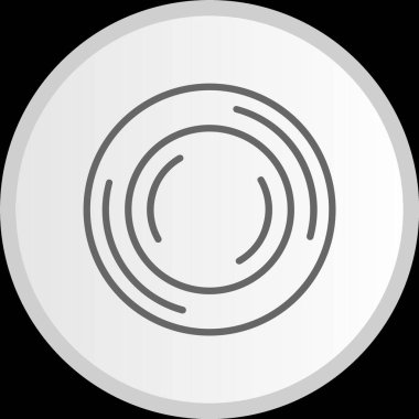 Tabak Çizgisi Çemberi Gri Simgesi