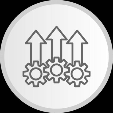 Mükemmellik Vektör Hattı Gri Çember Simgesi