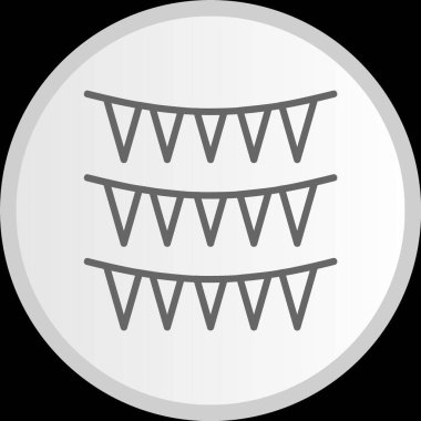 Bunting Hattı Çemberi Gri Simgesi