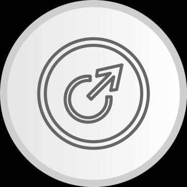 Ok Çizgisi Çemberi Gri Simgesinden Çık