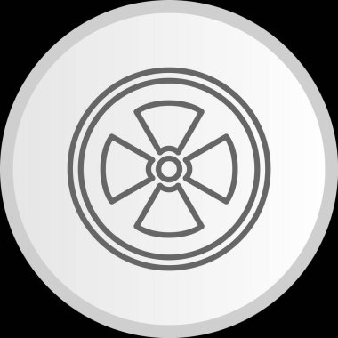 Radyasyon Çizgisi Çemberi Gri Simge