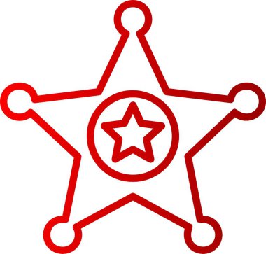 Adalet Şerifi Hat Gradyan Simgesi