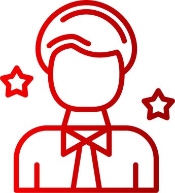 Rol Vektör Satırı Gradyan Simgesi