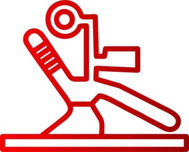 Dişçi Koltuğu Çizgisi Gradyan Simgesi