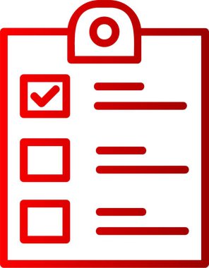 Kontrol Listesi Satır Gradyan simgesi