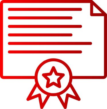 Diploma Çizgisi Gradyan Simgesi