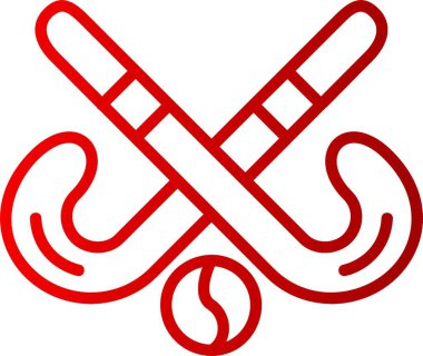 Hokey Çizgisi Gradyan Simgesi