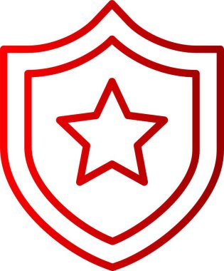 Kalkan Çizgisi Gradyan Simgesi