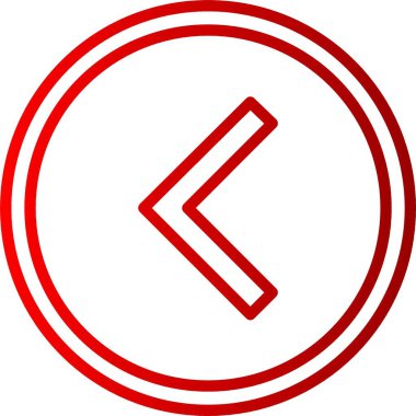 Sol Ok Satırı Gradyan Simgesi