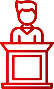 Podyum Çizgisi Gradyan Simgesi