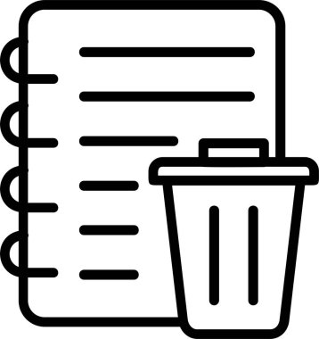 Çöp Kutusu Satırı Gradyan Simgesi