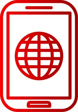 Mobil İnternet Satırı Gradyan Simgesi