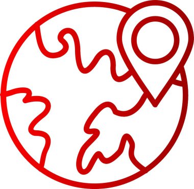 Konum Çizgisi Gradyan Simgesi