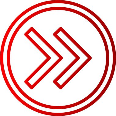 Sağ Ok Satırı Gradyan Simgesi