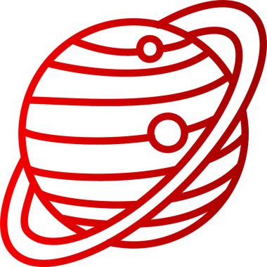 Satürn Çizgisi Gradyan Simgesi