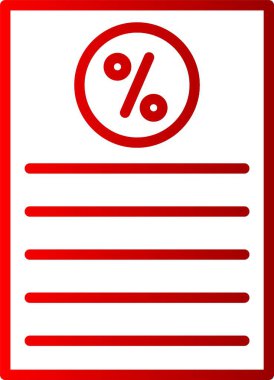 Yüzdelik Satır Gradyan Simgesi