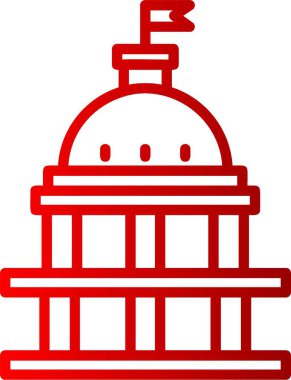 Beyaz Saray Çizgisi Gradyan Simgesi