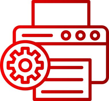 Yazıcı Satırı Gradyan Simgesi