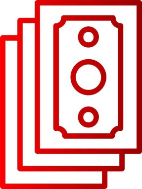 Para Çizgisi Gradyan Simgesi