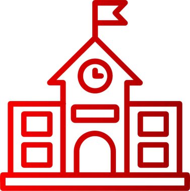 Okul Satırı Gradyan Simgesi