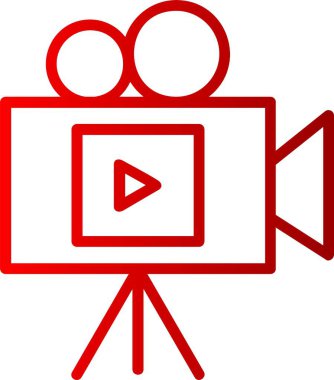 Video Kamera Satırı Gradyan Simgesi