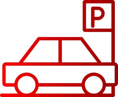 Otopark Hattı Gradyan Simgesi