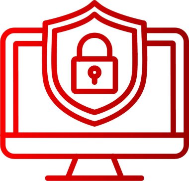 Güvenlik Çizgisi Gradyan Simgesi