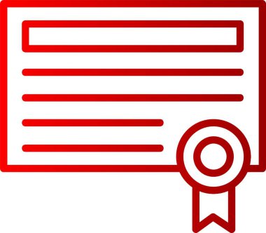 Sertifika Satırı Gradyan Simgesi