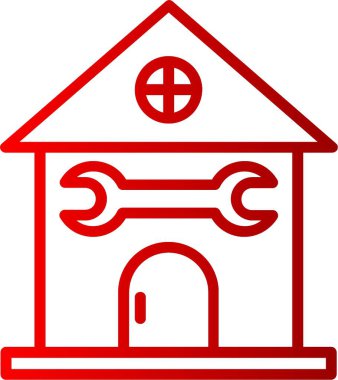 Ev Onarım Hattı Gradyan Simgesi