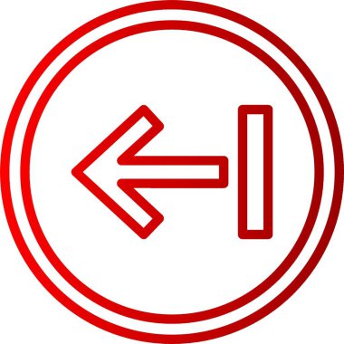 Sol Ok Satırı Gradyan Simgesi