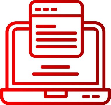 Web Tasarım Vektör Satırı Gradyan Simgesi