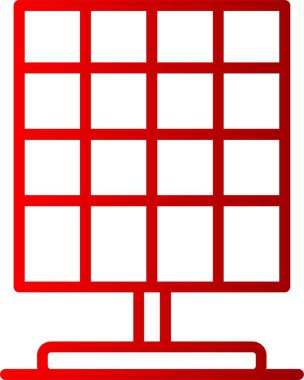 Güneş Paneli Çizgisi Gradyan Simgesi